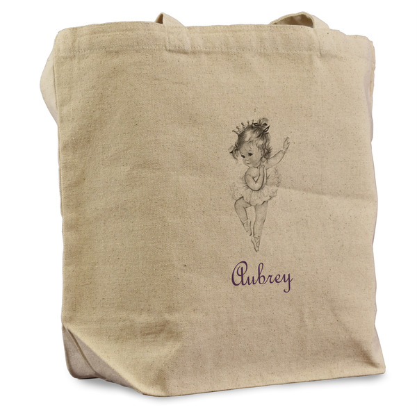 Custom Ballerina Reusable Cotton Grocery Bag (Personalized)