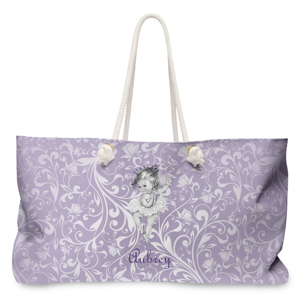 Custom Ballerina Large Tote Bag with Rope Handles (Personalized)