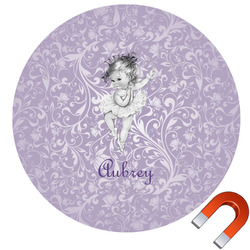 Ballerina Round Car Magnet - 6" (Personalized)