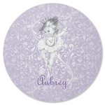Ballerina Round Rubber Backed Coaster (Personalized)