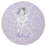 Ballerina Round Rubber Backed Coaster (Personalized)