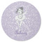 Ballerina Round Rubber Backed Coaster (Personalized)