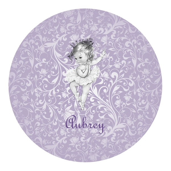 Custom Ballerina Round Decal - Large (Personalized)
