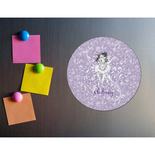Ballerina Round Fridge Magnet - LIFESTYLE