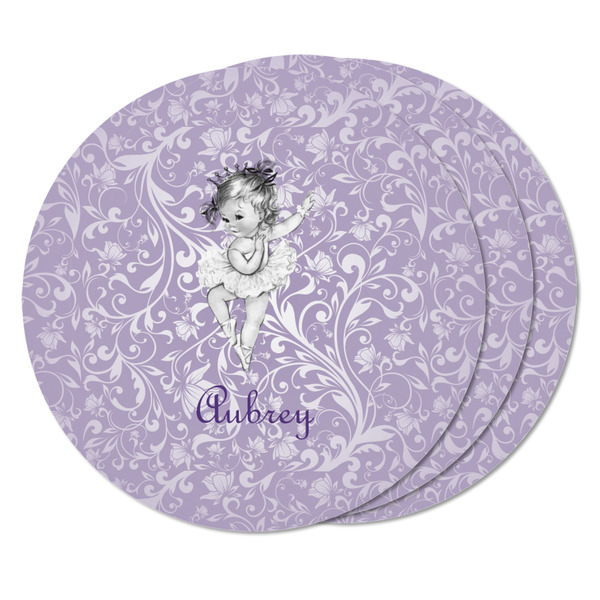 Ballerina Round Fridge Magnet - THREE