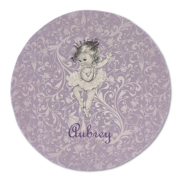 Ballerina Round Linen Placemats - FRONT (Double Sided)