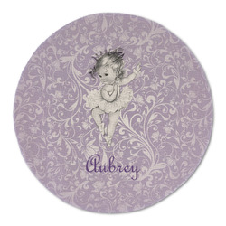 Ballerina Round Linen Placemat - Single Sided (Personalized)