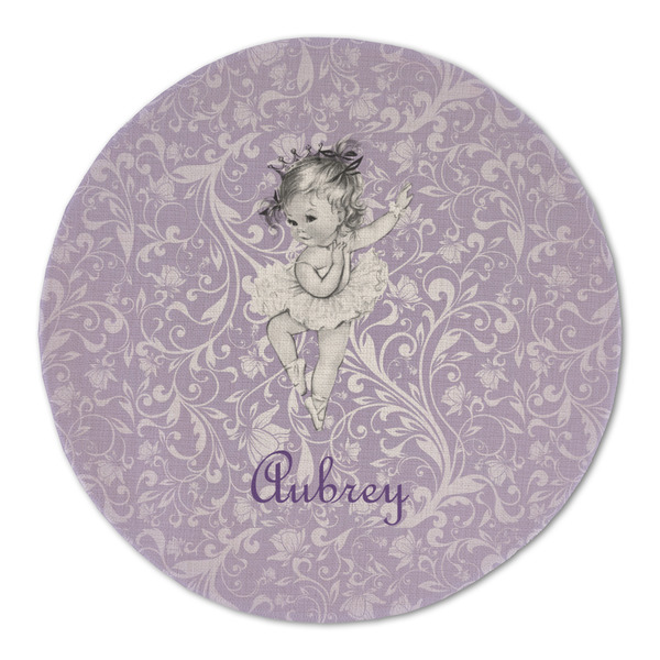 Custom Ballerina Round Linen Placemat (Personalized)