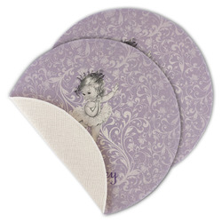 Ballerina Round Linen Placemat - Single Sided - Set of 4 (Personalized)