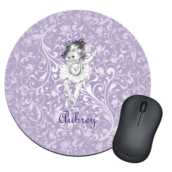 Custom Ballerina Round Mouse Pad (Personalized)