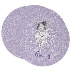 Ballerina Round Paper Coasters w/ Name or Text
