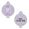 Ballerina Round Pet Tag - Front & Back