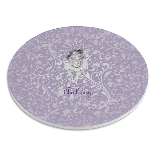 Ballerina Round Stone Trivet - Angle View