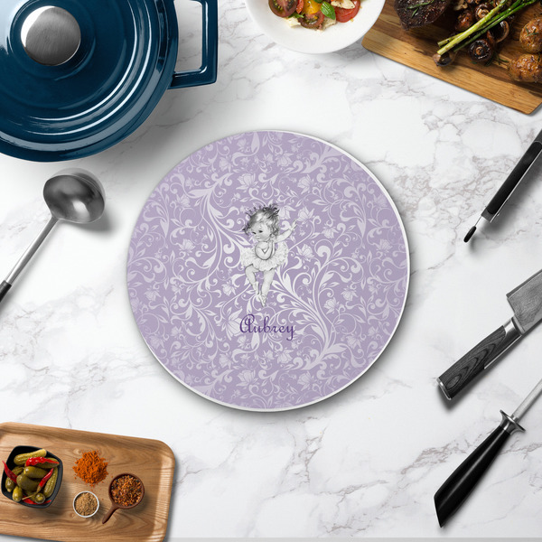Ballerina Round Stone Trivet - In Context View