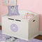 Ballerina Round Wall Decal on Toy Chest