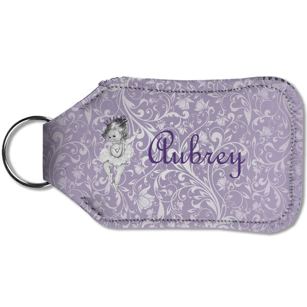 Ballerina Sanitizer Holder Keychain - Small (Back)