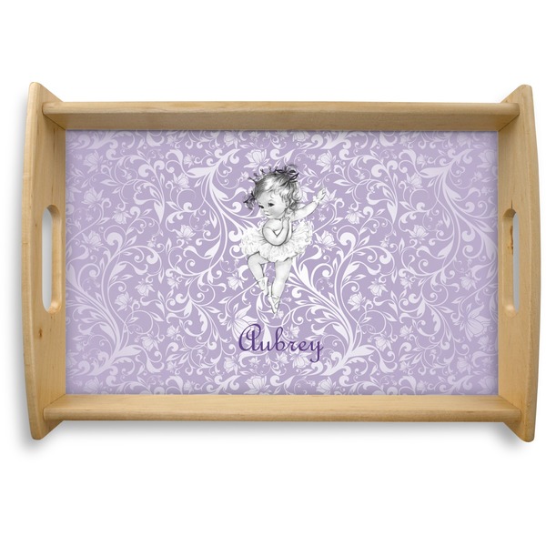 Custom Ballerina Natural Wooden Tray - Small (Personalized)