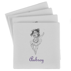 Ballerina Absorbent Stone Coasters - Set of 4 (Personalized)