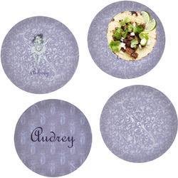 Ballerina Set of 4 Glass Lunch / Dinner Plate 10" (Personalized)