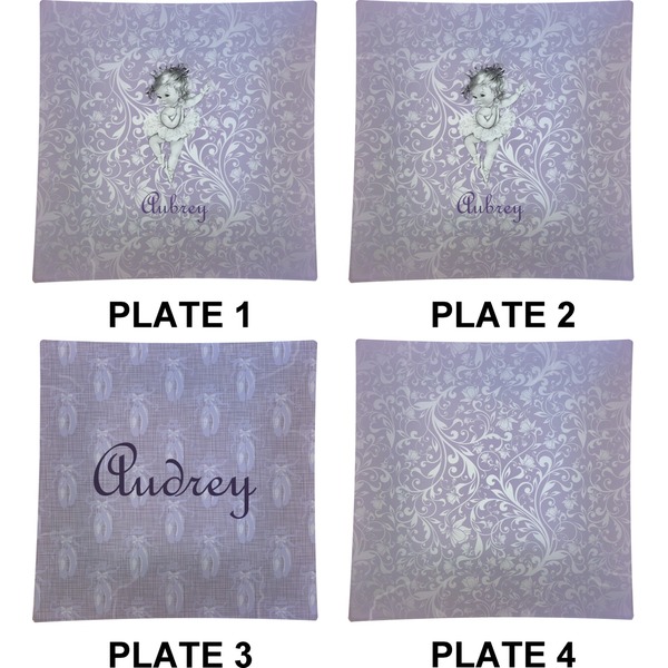 Ballerina Set of Square Dinner Plates (Approval)