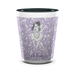Ballerina Ceramic Shot Glass - 1.5 oz - Two Tone - Set of 4 (Personalized)