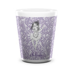 Ballerina Ceramic Shot Glass - 1.5 oz - White - Set of 4 (Personalized)
