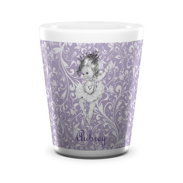 Custom Ballerina Ceramic Shot Glass - 1.5 oz - White - Set of 4 (Personalized)