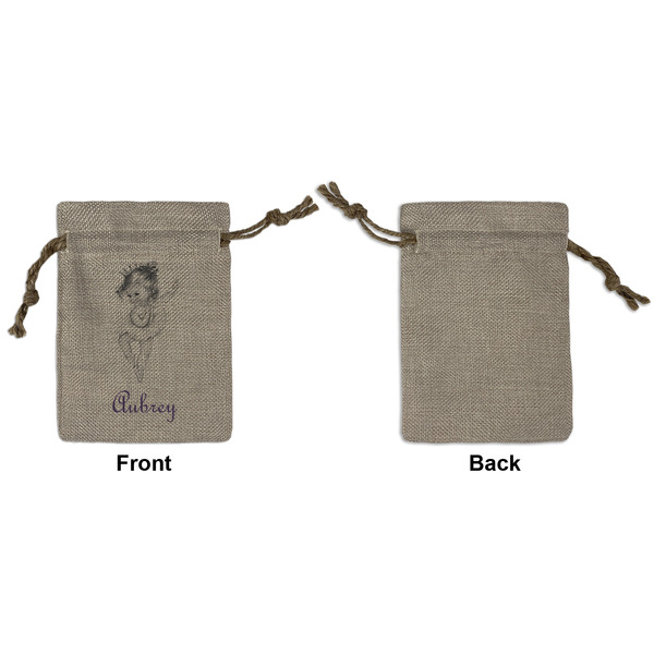 Ballerina Small Burlap Gift Bag - Front Approval