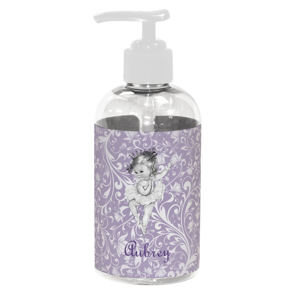 Custom Ballerina Plastic Soap / Lotion Dispenser (8 oz - Small - White) (Personalized)
