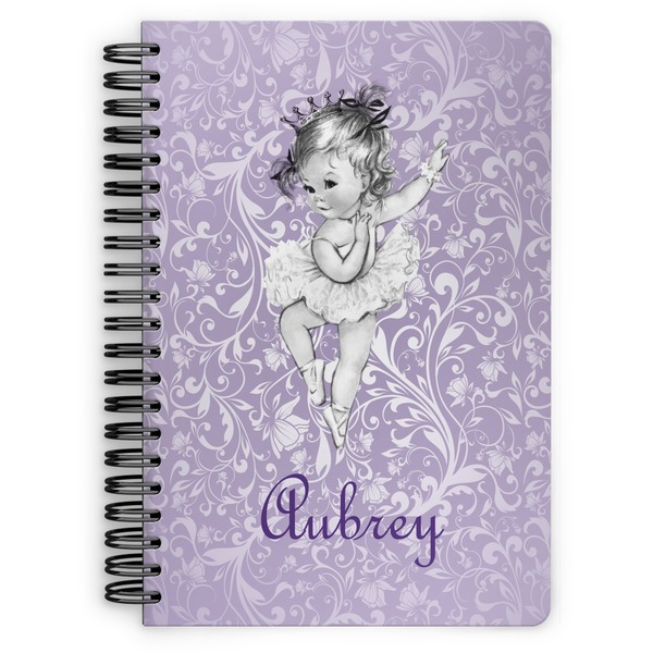 Custom Ballerina Spiral Notebook - 7x10 w/ Name or Text