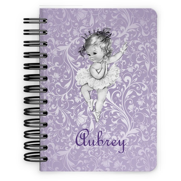 Custom Ballerina Spiral Notebook - 5x7 w/ Name or Text