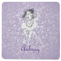 Ballerina Square Rubber Backed Coaster (Personalized)