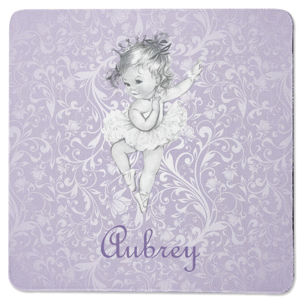 Ballerina Square Coaster Rubber Back - Single