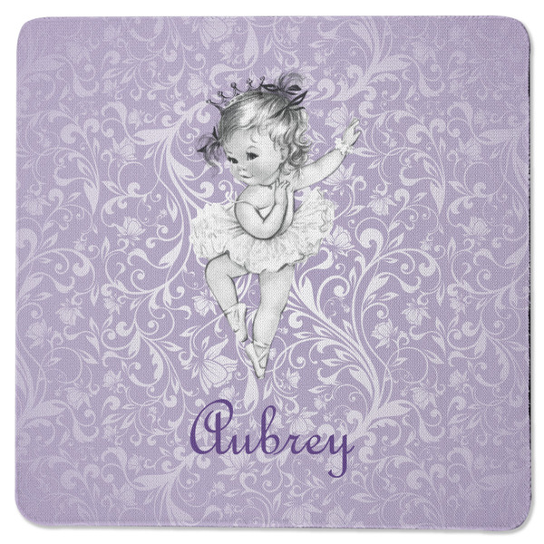 Ballerina Square Coaster Rubber Back - Single