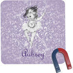 Ballerina Square Fridge Magnet (Personalized)