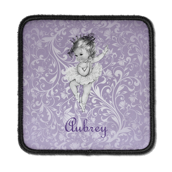 Custom Ballerina Iron On Square Patch w/ Name or Text