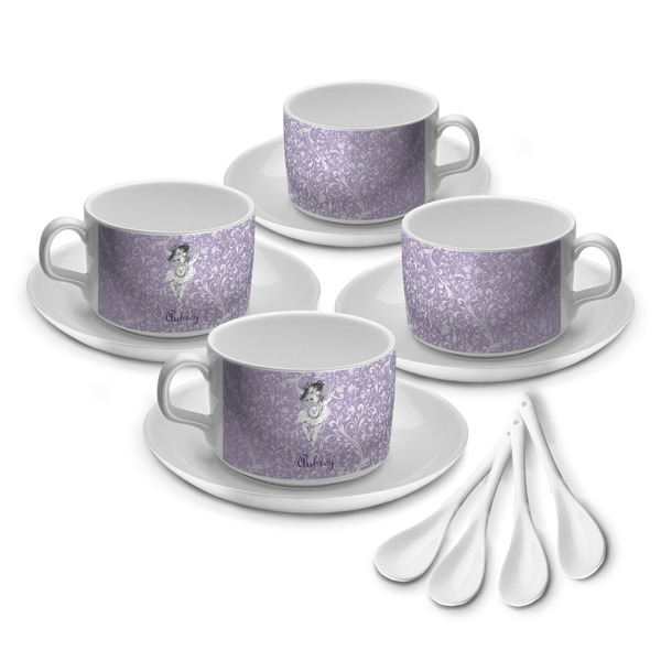 Custom Ballerina Tea Cup - Set of 4 (Personalized)