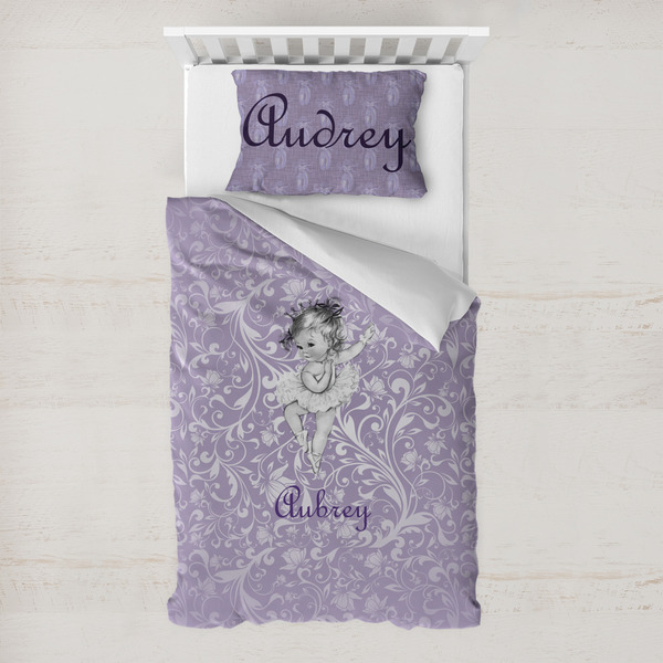 Custom Ballerina Toddler Bedding Set - With Pillowcase (Personalized)