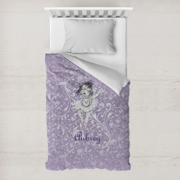 Custom Ballerina Toddler Duvet Cover w/ Name or Text