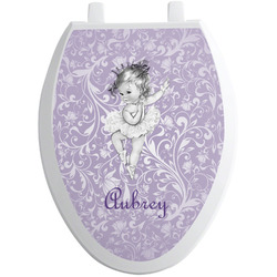 Ballerina Toilet Seat Decal - Elongated (Personalized)