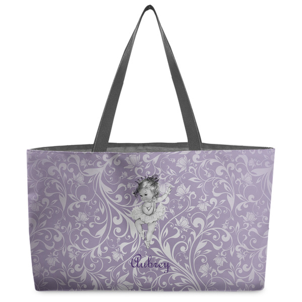 Custom Ballerina Beach Totes Bag - w/ Black Handles (Personalized)