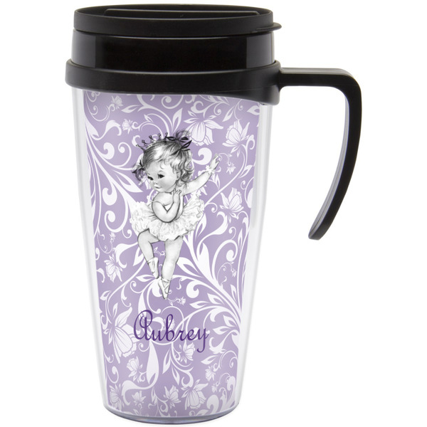 Custom Ballerina Acrylic Travel Mug with Handle (Personalized)