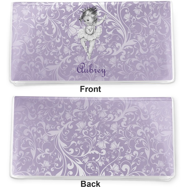 Ballerina Vinyl Check Book Cover - Front and Back