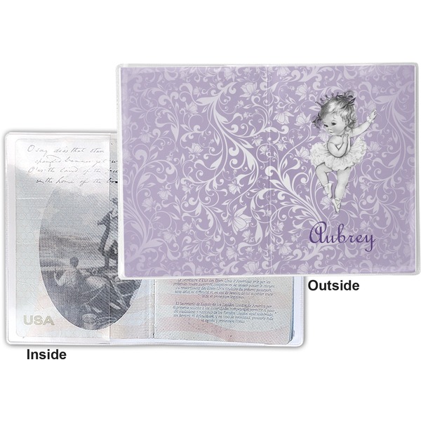 Ballerina Vinyl Passport Holder - Flat Front and Back