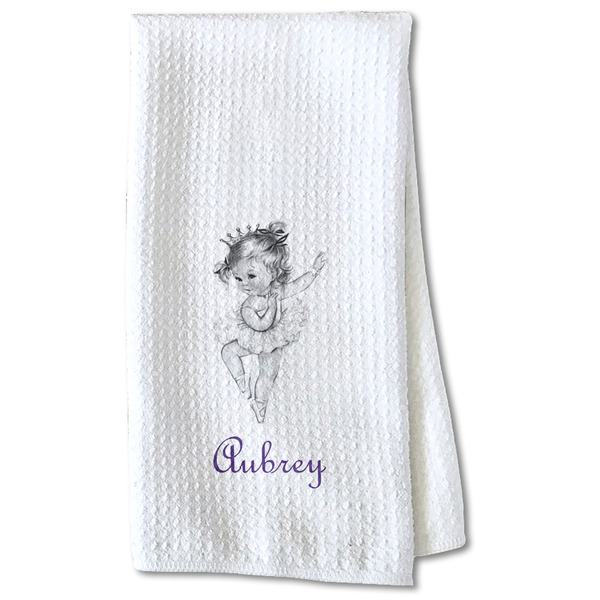 Custom Ballerina Kitchen Towel - Waffle Weave - Partial Print (Personalized)