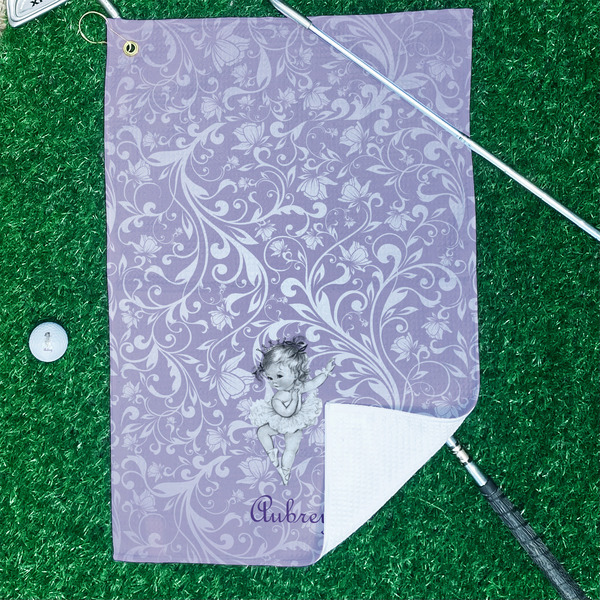 Ballerina Waffle Weave Golf Towel - In Context