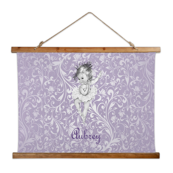 Custom Ballerina Wall Hanging Tapestry - Wide (Personalized)