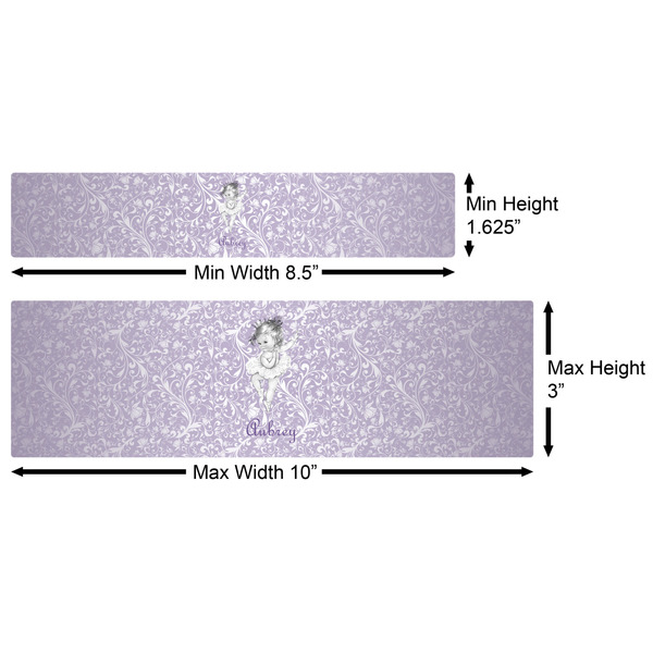 Ballerina Water Bottle Labels w/ Dimensions