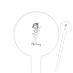 Ballerina Round Plastic Food Picks (Personalized)