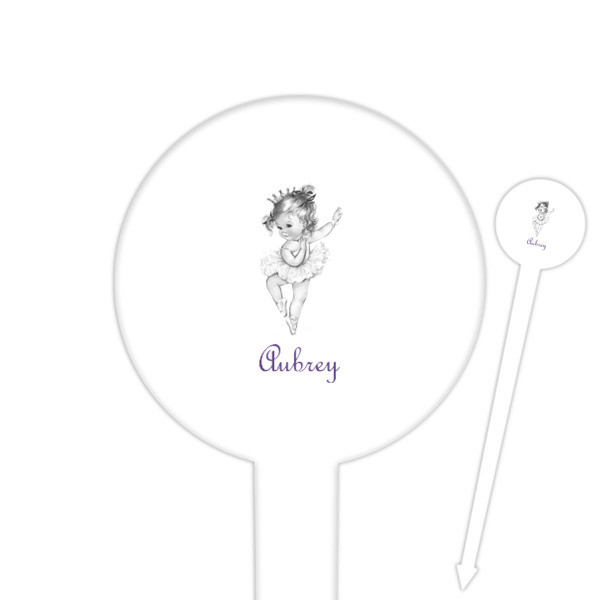 Custom Ballerina Round Plastic Food Picks (Personalized)